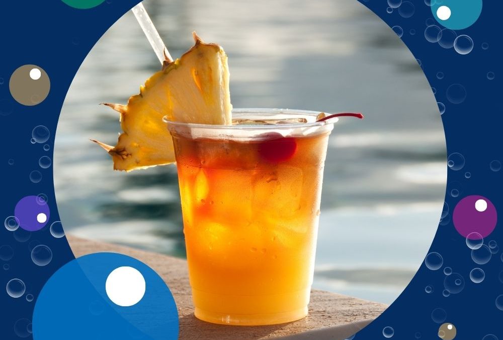 A Blu Mocktail: Tropical Sunrise Splash